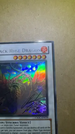 Yugioh Black Rose Dragon Ghost Rare CSOC-EN039 Signed By Amanda LaPalme - Image 3