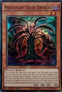 FUEN-EN008 PREDAPLANT SQUID DROSERA SUPER RARE 1ST EDITION YuGiOh CARD - Image 1