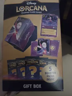 Disney LORCANA trading Card game Gift Box With 5 Booster Packs Inside - Image 1