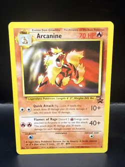 Pokemon Card - Arcanine WoTC Black Star Promo 6 Non Holo Q - Image 1