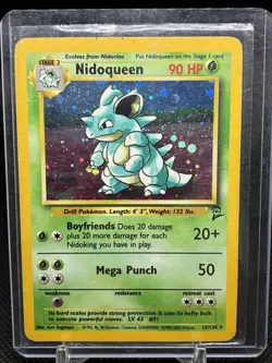 Pokemon TCG Nidoqueen Base Set 2 Holo Unlimited Rare Card LP - Image 1