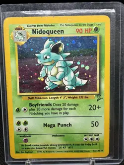 Pokemon TCG Nidoqueen Base Set 2 Holo Unlimited Rare Card LP - Image 2