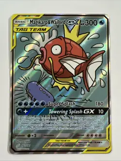 Magikarp & Wailord GX 161/181 Team Up 2019 Alt Art Tag Team Pokemon Card TCG - Image 2