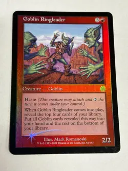 1x FOIL GOBLIN RINGLEADER x1 Apocalypse NM MTG Magic Free Shipping! - Image 2