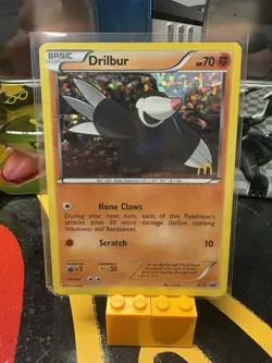 Drilbur 8/12 McDonald's Holo Promo Pokemon Card 2012 - Image 1