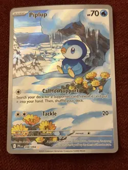Piplup 98 Phantasmal Flames Illustration Rare Pokemon TCG NM - Image 3