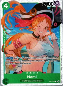 Nami OP14-031 Super Rare The Azure Sea's Seven One Piece Near Mint - Image 1