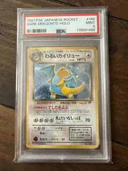 Pokemon Dark Dragonite TCG Card No.149 Holo Rare Japanese Edition PSA 9 - Image 1