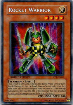 CT2-EN005 Rocket Warrior Secret Rare Limited Edition Yugioh Card - Image 1