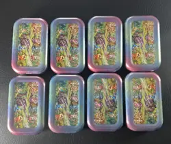 Prismatic Evolutions *EMPTY* Mini Tin Complete Set Of 8 (Tin + Card + Coin) - Image 3