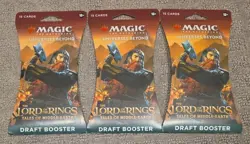 Magic The Gathering The Lord Of The Rings lot 3 Middle-Earth Draft Booster - Image 1