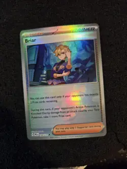 Pokemon TCG Briar 100/131 Reverse Holo Pokeball Prismatic Evolutions NM - Image 1