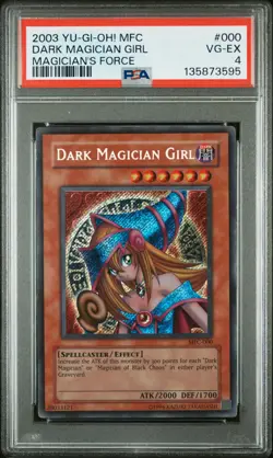 2003 YU-GI-OH! MFC-MAGICIAN'S FORCE #000 DARK MAGICIAN GIRL PSA 4 - Image 1