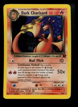 Dark Charizard 4/82 Team Rocket 2000 Holo Rare WOTC Pokemon Card TCG - Image 1