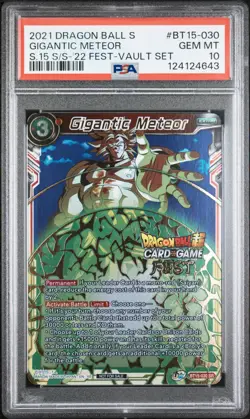 Broly Gigantic Meteor Dragon Ball Super Card Game FEST STAMP PSA 10 GEM MINT - Image 1