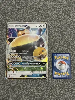 Pokemon TCG: Snorlax GX SM05 Jumbo Black Star Promo Card - Near Mint - Image 1