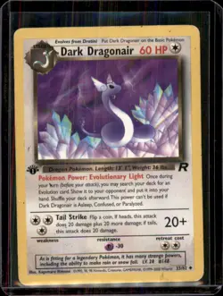 Dark Dragonair 33/82 1st Edition Pokemon Card Team Rocket Uncommon WOTC HP - Image 1
