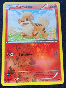 Pokemon Growlithe 11/99 Reverse Holo Next Destinies TCG Card LP - Image 1