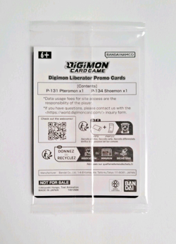 Digimon Liberator Promo Cards: P131 Pteromon & P134 Shoemon - Image 2