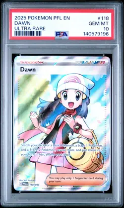 2025 POKEMON PFL EN-PHANTASMAL FLAMES ULTRA RARE #118 DAWN PSA 10 - Image 1