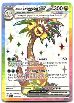 Alolan Exeggutor ex - 225/191 Holo SV08: Surging Sparks Pokemon TCG NM - Image 1