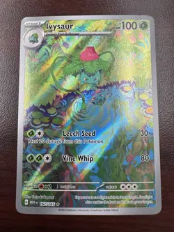 Ivysaur 167/165 Scarlet & Violet 151 Illustration Rare Full Art Pokemon TCG - Image 1