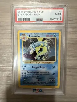 1999 Pokemon Gyarados PSA 9 Mint Holo #6 Base Set - Image 1