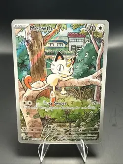 Pokemon TCG Meowth 106/094 Phantasmal Flames Illustration Rare B - Image 2