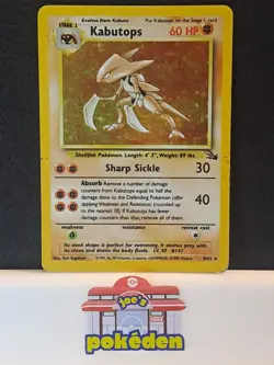 Kabutops 9/62 Fossil | Holo Rare | Pokemon WOTC 1999 Heavy Played - Image 1