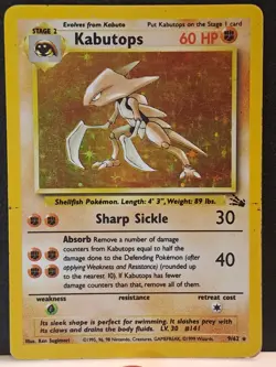 Kabutops 9/62 Fossil | Holo Rare | Pokemon WOTC 1999 Heavy Played - Image 2