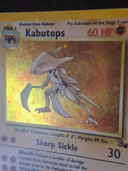 Kabutops 9/62 Fossil | Holo Rare | Pokemon WOTC 1999 Heavy Played - Image 4