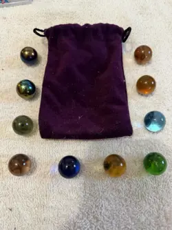 Vintage Pokemon Marbles Lot Of 10 w/Purple #101 Electrode Bag - Image 2