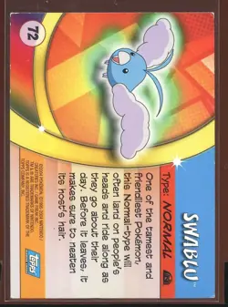 Swablu Holo Foil 72 Pl/HP Topps Advanced Challenge Pokemon - Image 2