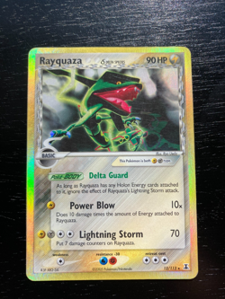 Pokemon Ultra Rare Rev-Holo Rayquaza 13/113 Delta Species MP - Image 1
