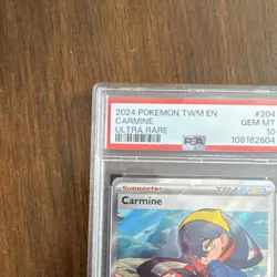 Pokemon TCG Carmine 204/167 Twilight Masquerade Ultra Rare Holo PSA 10 - Image 3