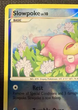 2008 Pokemon Diamond & Pearl Great Encounters Slowpoke Reverse Holo #82/106 - Image 3