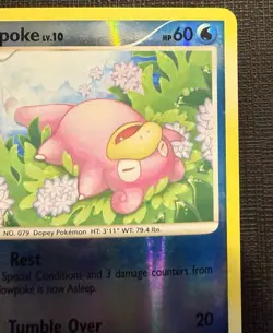 2008 Pokemon Diamond & Pearl Great Encounters Slowpoke Reverse Holo #82/106 - Image 4
