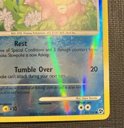 2008 Pokemon Diamond & Pearl Great Encounters Slowpoke Reverse Holo #82/106 - Image 5
