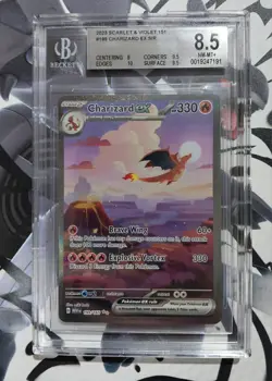 NM+ Pokemon BGS 8.5 Charizard Ex #199 SIR 151 Scarlet & Violet 2023 EN - Image 1