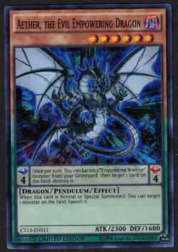 Yugioh Aether, the Evil Empowering Dragon CT13-EN011 Super Rare Limited - VLP - Image 1