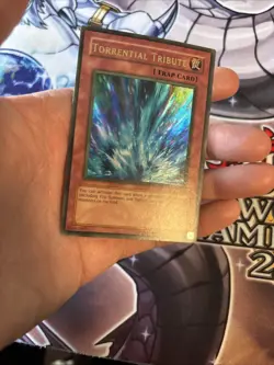 Torrential Tribute | LON-025 Yu-Gi-Oh Ultra Rare Unlimited Slight Fade LP (WNU) - Image 3