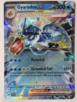 EX HOLO Gyarados EX 045/198 - NM / M - Double Rare Scarlet Violet Pokemon Card - Image 1