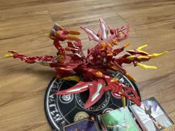 Bakugan Pyrus Dragonoid Colossus Completed & Ability Cards Rare - Image 2