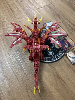 Bakugan Pyrus Dragonoid Colossus Completed & Ability Cards Rare - Image 4