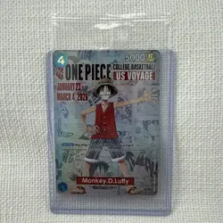 ONE PIECE Card Game Monkey.D.Luffy SEALED College Basketball US Voyage Promo. - Image 1