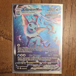 Pokemon Card TCG Vaporeon VMAX SWSH182 Sword & Shield Black Star Promo Holo NM - Image 1