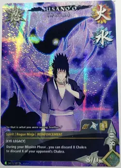 Carte Naruto CCG Collectible Card Game Foil neuf Prism 421 Susano’o Sasuke - Image 1