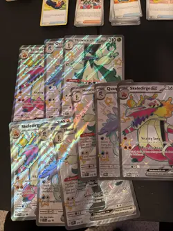 Pokemon TCG Card JUMBO Card Bundle Skeledirge Quaquaval Meowscarada X3 Sets! - Image 1