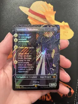 Magic: The Gathering Summon: Bahamut FFX Borderless Foil - Image 3
