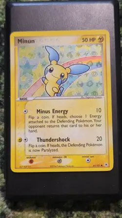 Pokemon TCG Minun EX Hidden Legends 67/101 (2004) NM-/LP+ Reverse Holo FREE SHIP - Image 2
